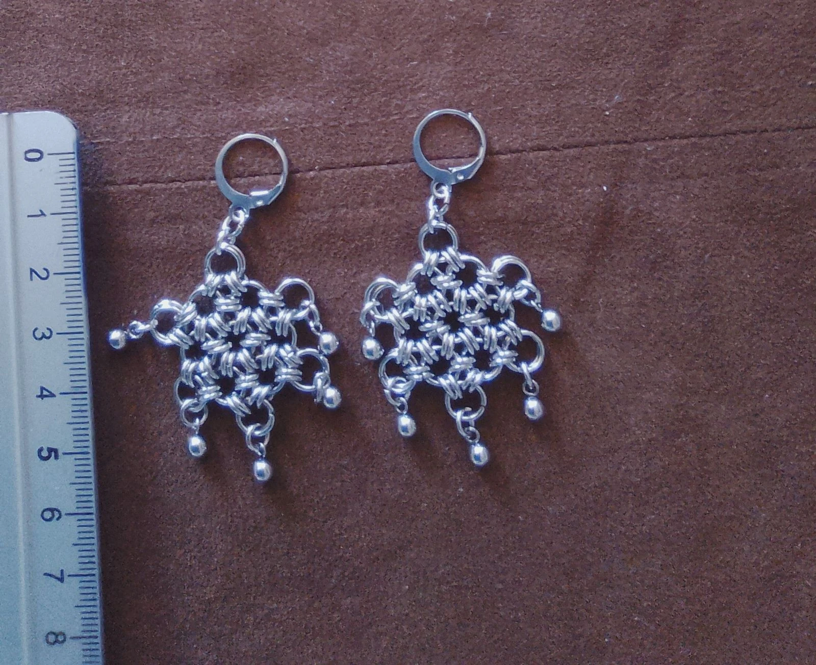 Boucles d'oreilles chainmail japonais  – photo 4